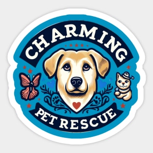 Charming Pet Rescue Tattoo Design Sticker